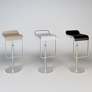 LEM barstool chair set V-Ray 3D model