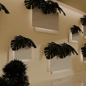 3D Decorated plat wall model