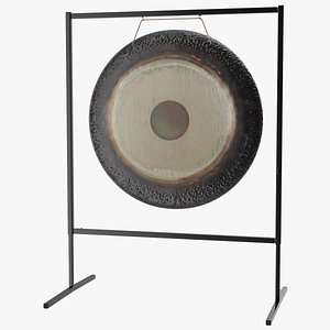 3D Symphonic Gong 40 inch Square Stand model