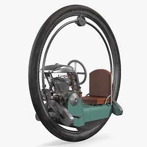Historic Riding Monowheel Used 3D