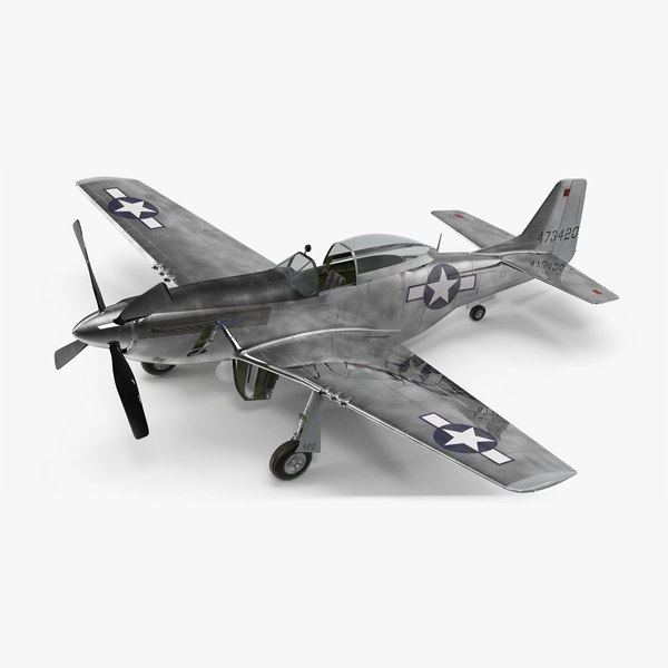 3D North American P-51 Rigged for Cinema 4D