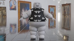 fat white blob 3D model