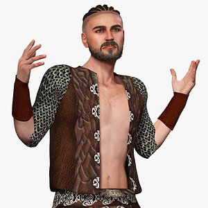 Nordic Viking Warrior Realistic Male Character
