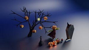 3D Halloween Pumpkin Pack Collection 3D model