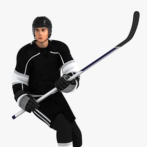 Hockey Player Florida Panthers Rigged 3D model rigged