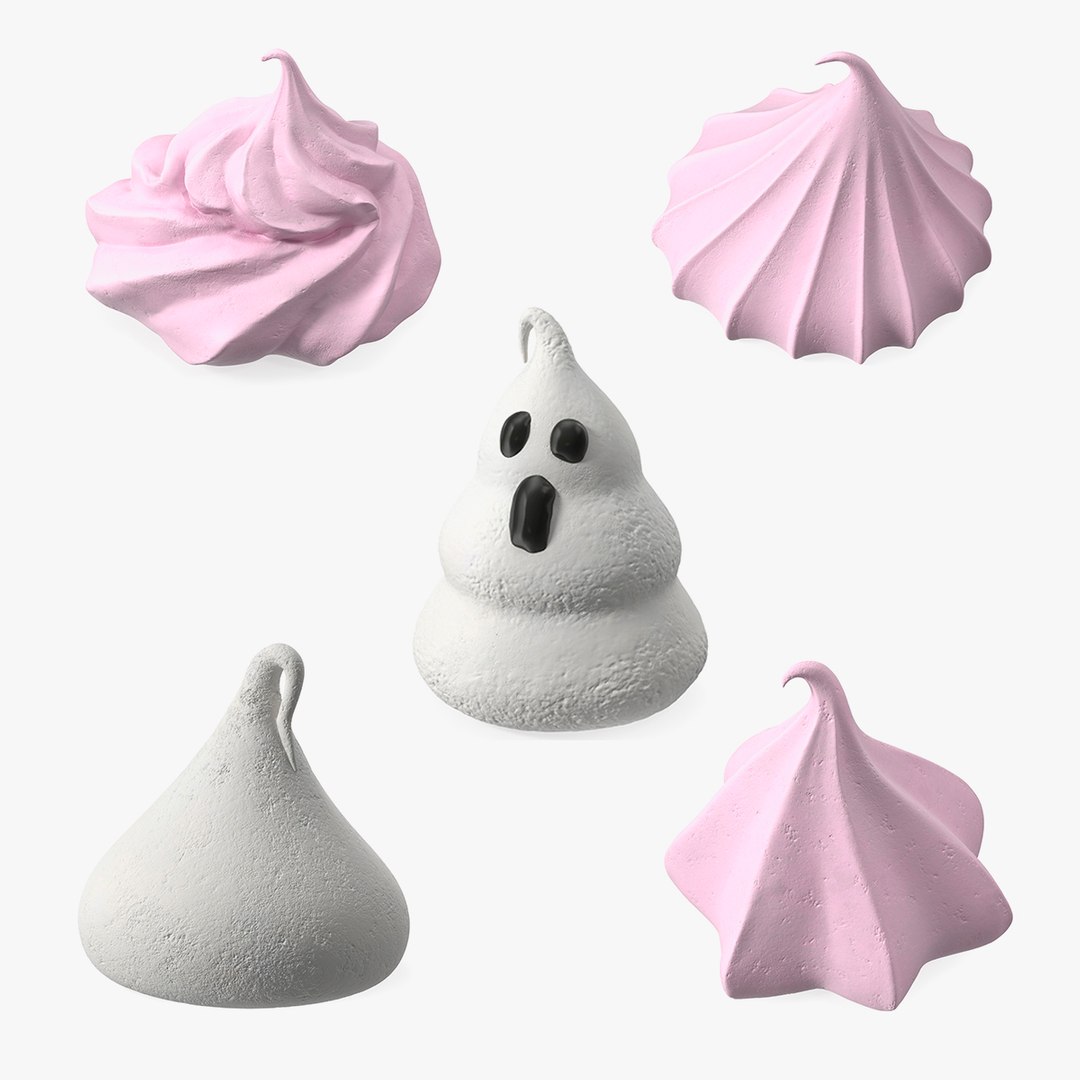 Meringue Cookies Collection 3 3D model preview