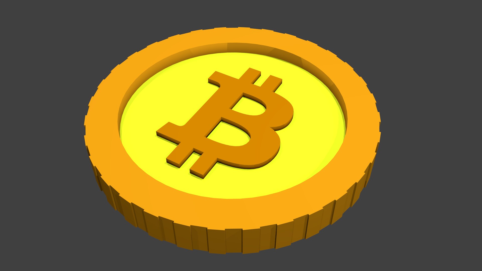 Bitcoin Coin Cartoon 3D Model - TurboSquid 1850725