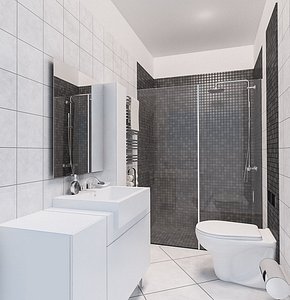 Modern Bathroom Scene