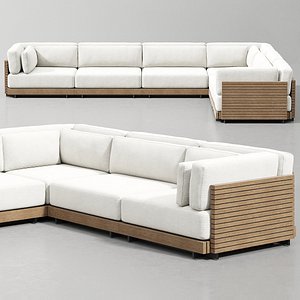 3D CAICOS MODULAR SOFA 10 model