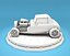 Cartoon Hot Rod Racing Car Low Poly