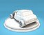 Cartoon Hot Rod Racing Car Low Poly