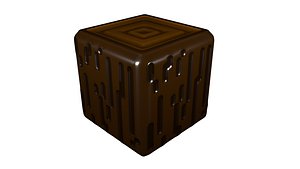 3D model wood block minecraft