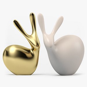 Clay Figurine Rabbits