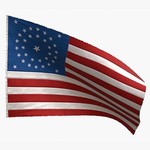 3D 34 stars flag 1861