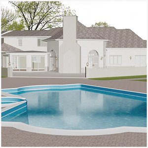 House Model - A Mobsters Mansion in the Suburbs 3D model