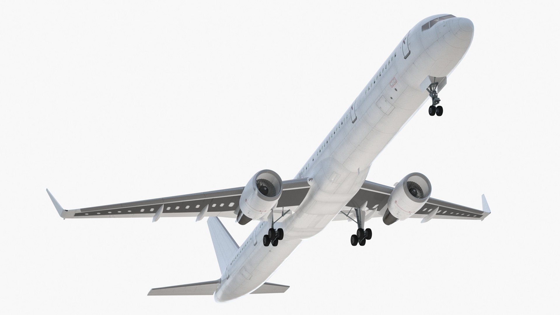 Boeing 757-300 with Interior and Cabin and Doors 3D model preview