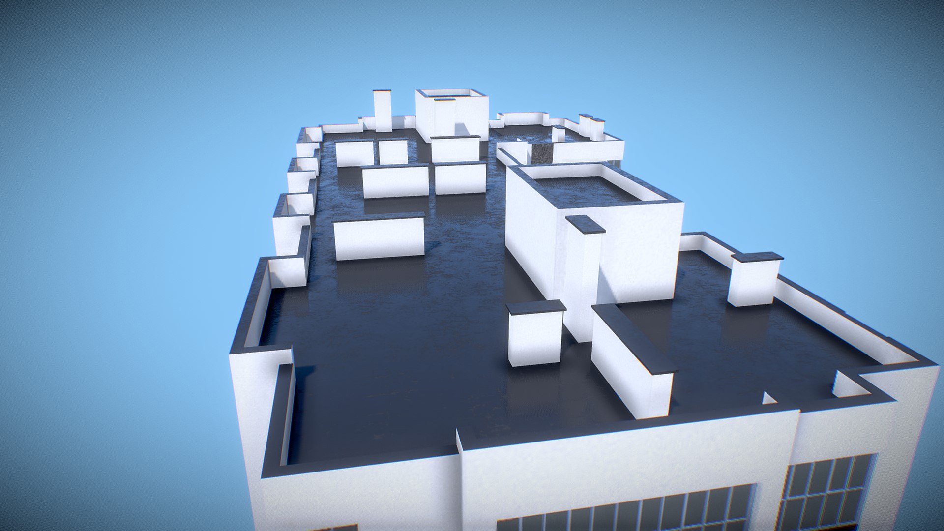 Residential Building With Parking PBR Model - TurboSquid 2145056
