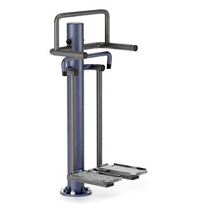 3D model Outdoor Gym Equipment  Single Adductor  Abductor