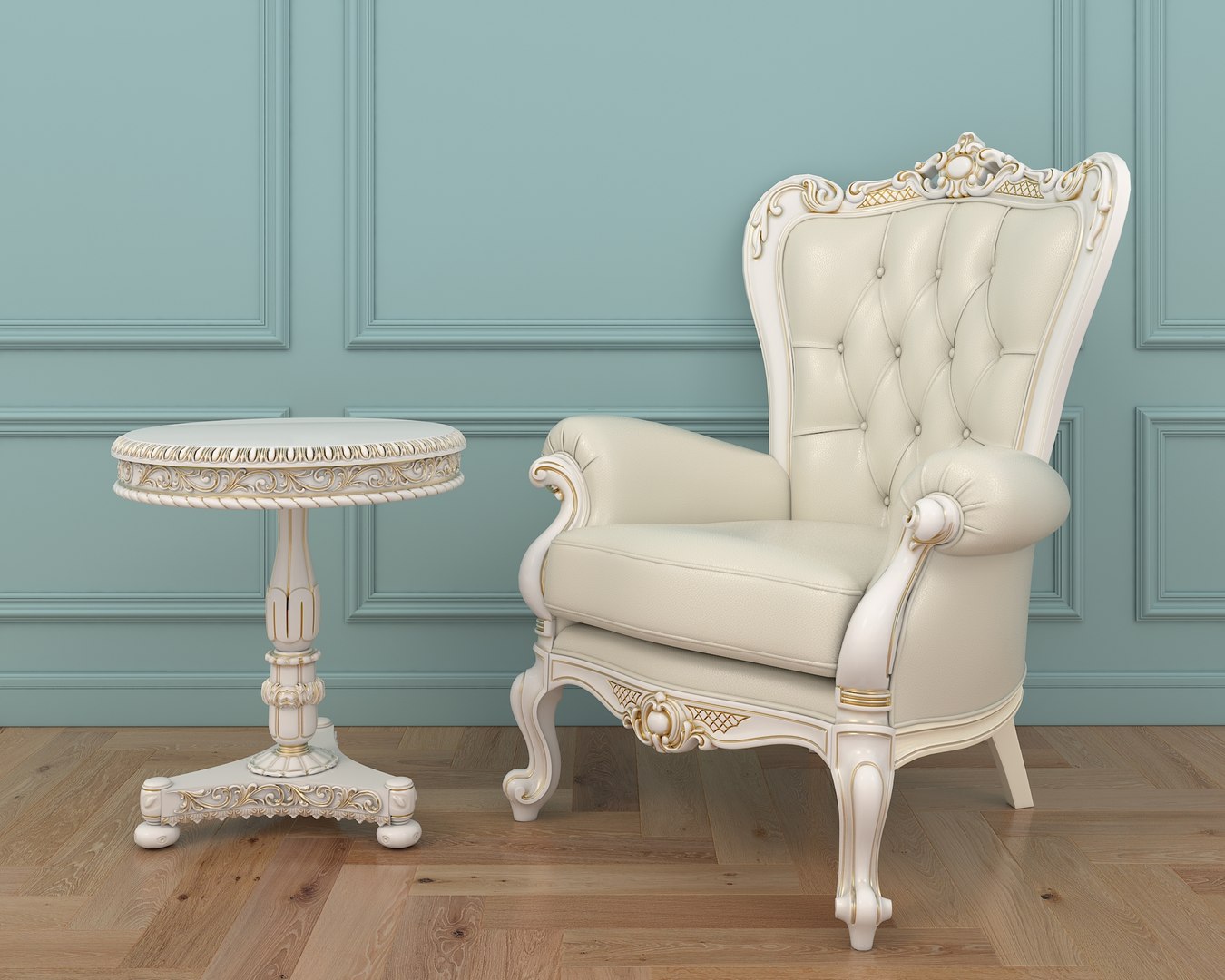 Armchair and table online set