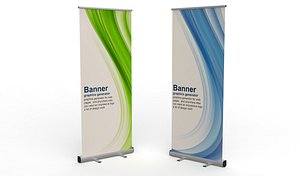 3D model roll-up stand