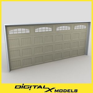 3d model residential garage door 03
