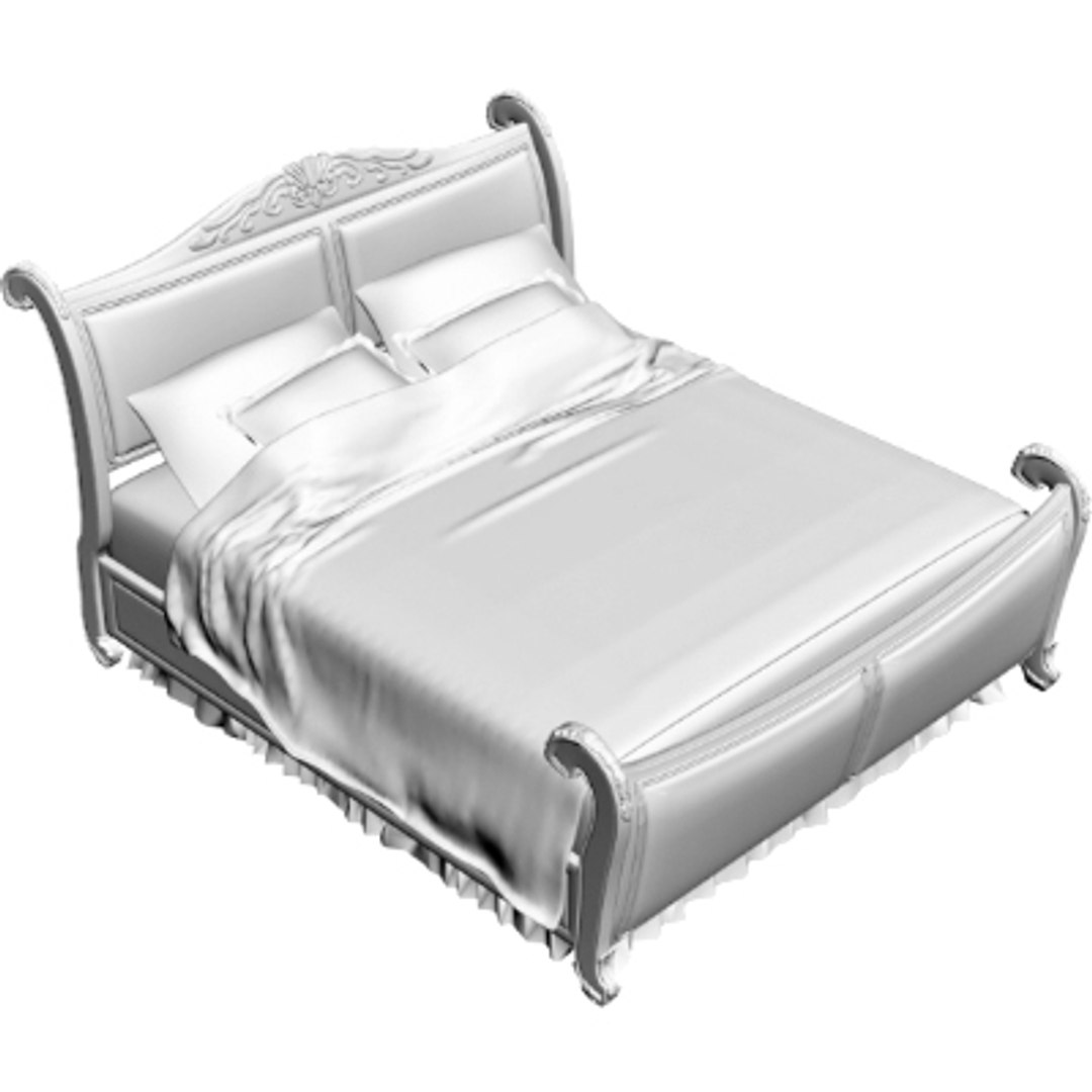 3D bed - TurboSquid 452848