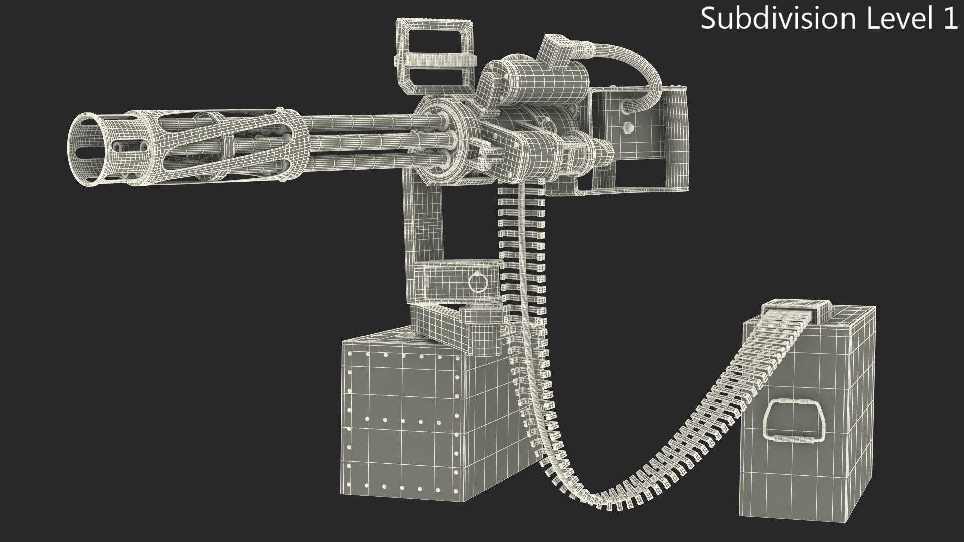Barrel Gatling Gun 3D - TurboSquid 1624497