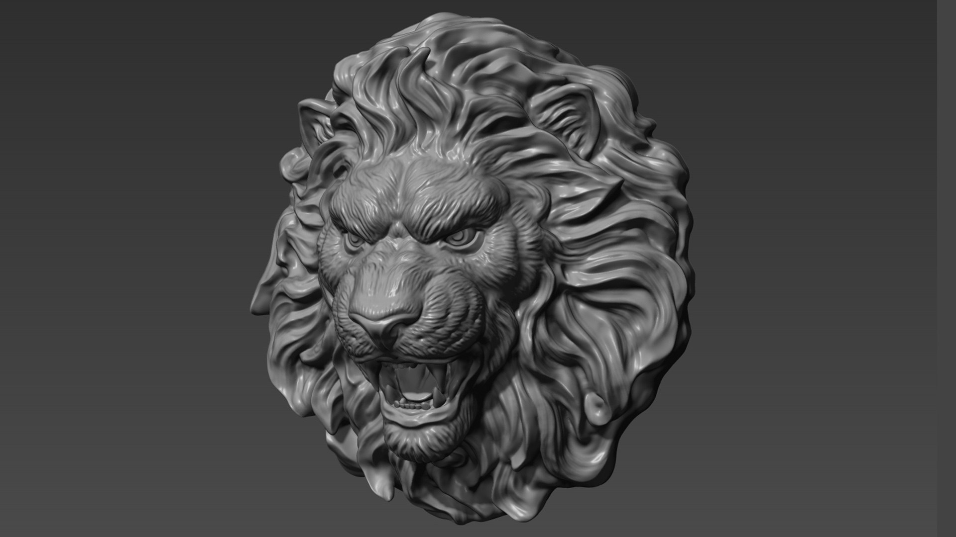 Lion Head Model - TurboSquid 1727623