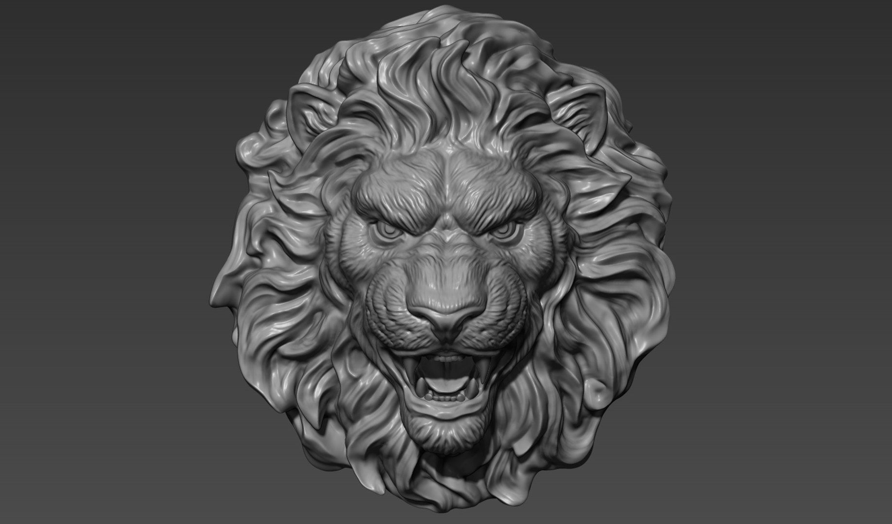 Lion Head Model - TurboSquid 1727623