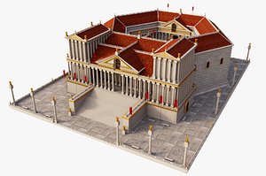 Bacchus Temple gate Building model