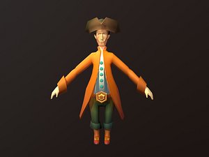 pirate sailor 3D model