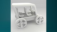 Small 3d print ready toy car 1