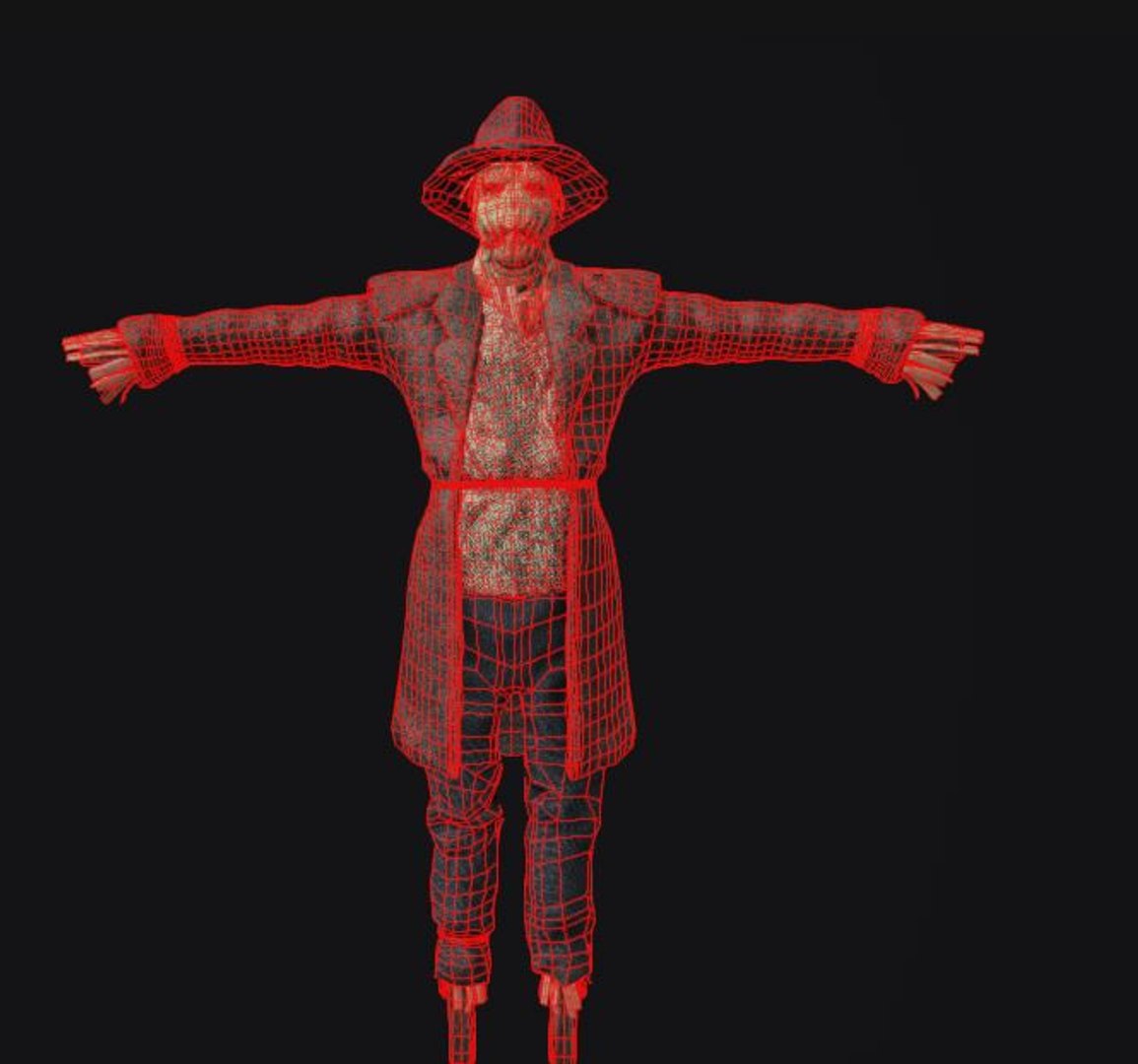 3D Scarecrow Halloween Model - TurboSquid 1238237