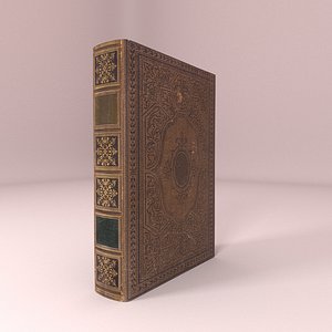 3D old book