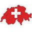 Politische 3D-Karte der Schweiz