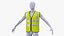 Manequim com colete de segurança amarelo Hi Vis