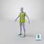 Manequim com colete de segurança amarelo Hi Vis