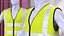 Manequim com colete de segurança amarelo Hi Vis