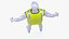 Manequim com colete de segurança amarelo Hi Vis