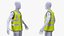 Manequim com colete de segurança amarelo Hi Vis
