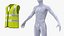 Manequim com colete de segurança amarelo Hi Vis