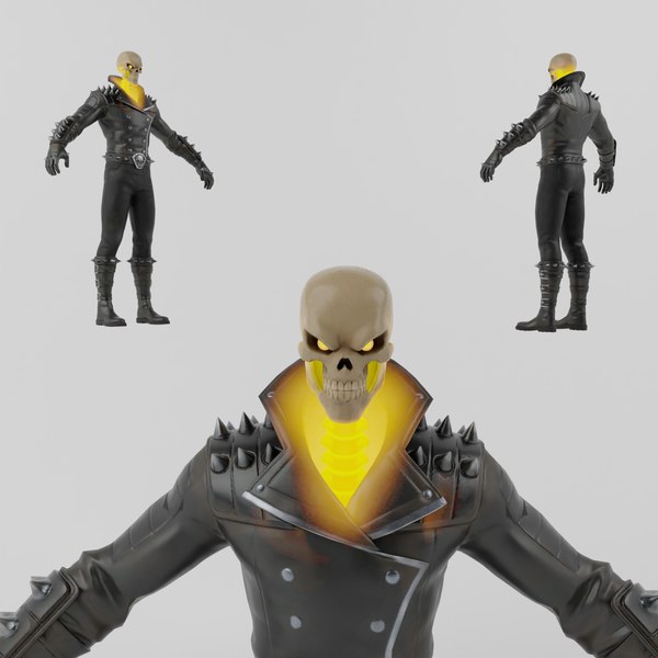 Ghost Rider Lowpoly Rigged 3D 모델 - TurboSquid 2034075