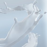 Liquid pouring into glass with swirl splash 3D model