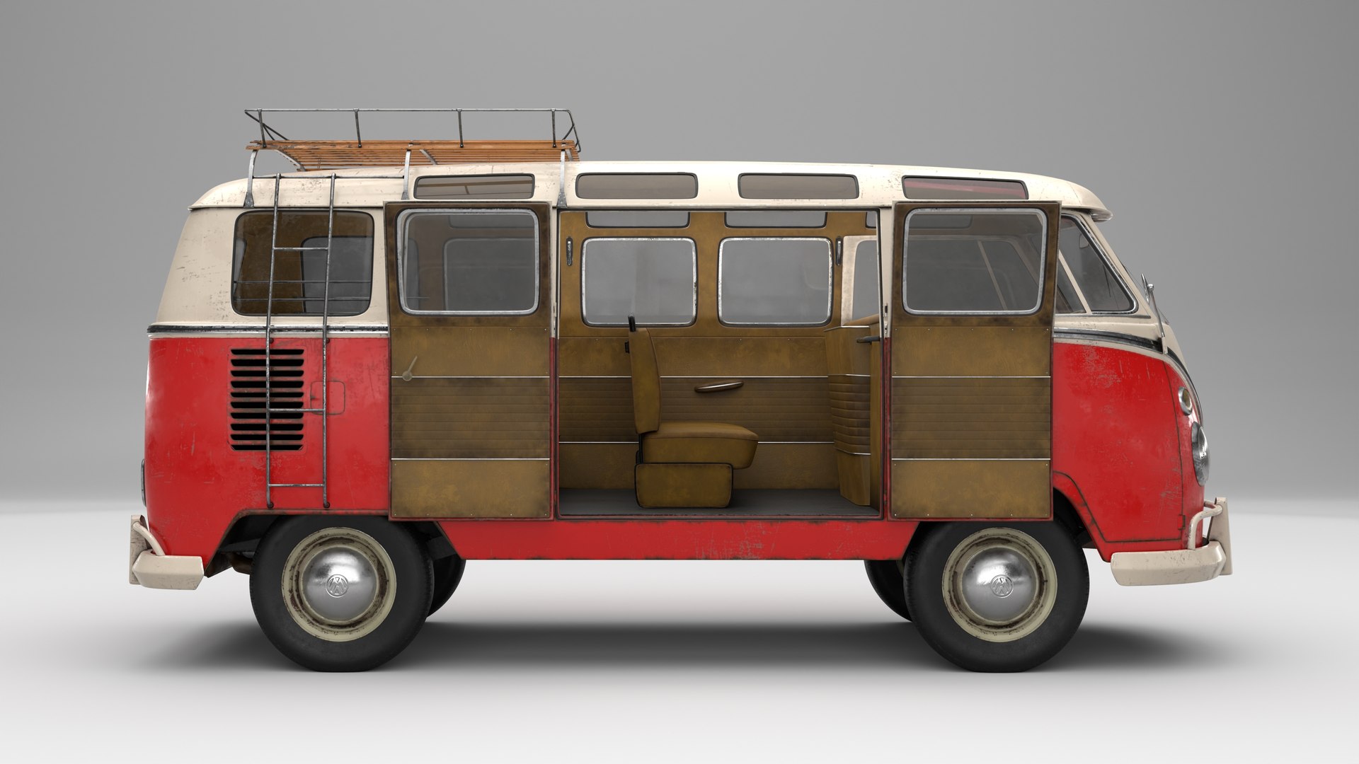 3D Volkswagen T1 Full Interior And Chassis - TurboSquid 2087654