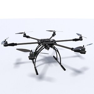 hexacopter hexa 3d fbx