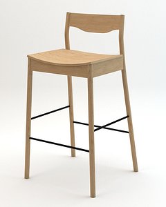 Tangerine Stool with back