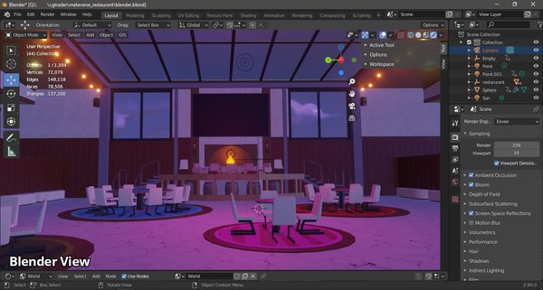 modelo 3d Metaverse Restaurant - TurboSquid 1877557