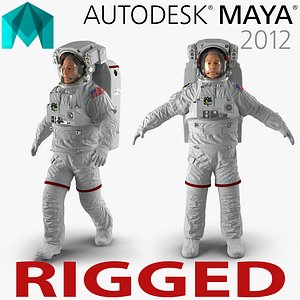 astronaut nasa extravehicular mobility 3d model