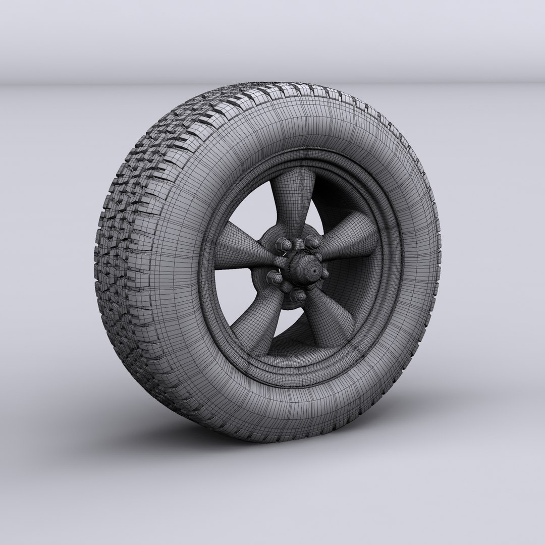 3d model classic alloy wheel