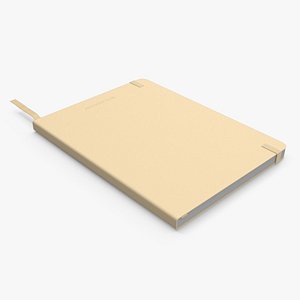Classic Notebook with Bookmark Yellow 3D model
